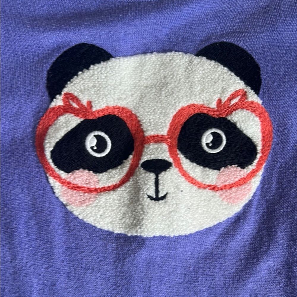 🐼Cat & Jack Purple Panda Kids Sweater size 7/8 🐼 - Picture 2 of 6